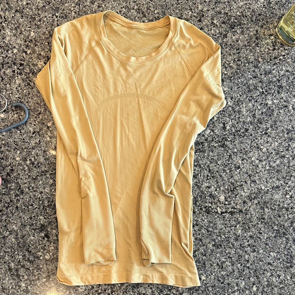 Lululemon Athletica Mustard Long Sleeve Top